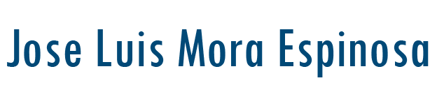 Letra azul con el nombre Jose Luis Mora